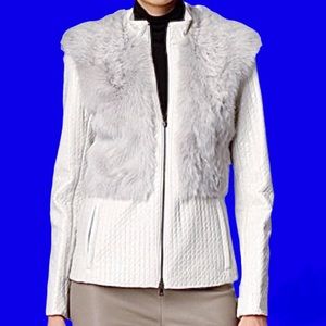 Robert Rodriguez Jacket Shearling Fur Lambskin Patent Leather Gifts